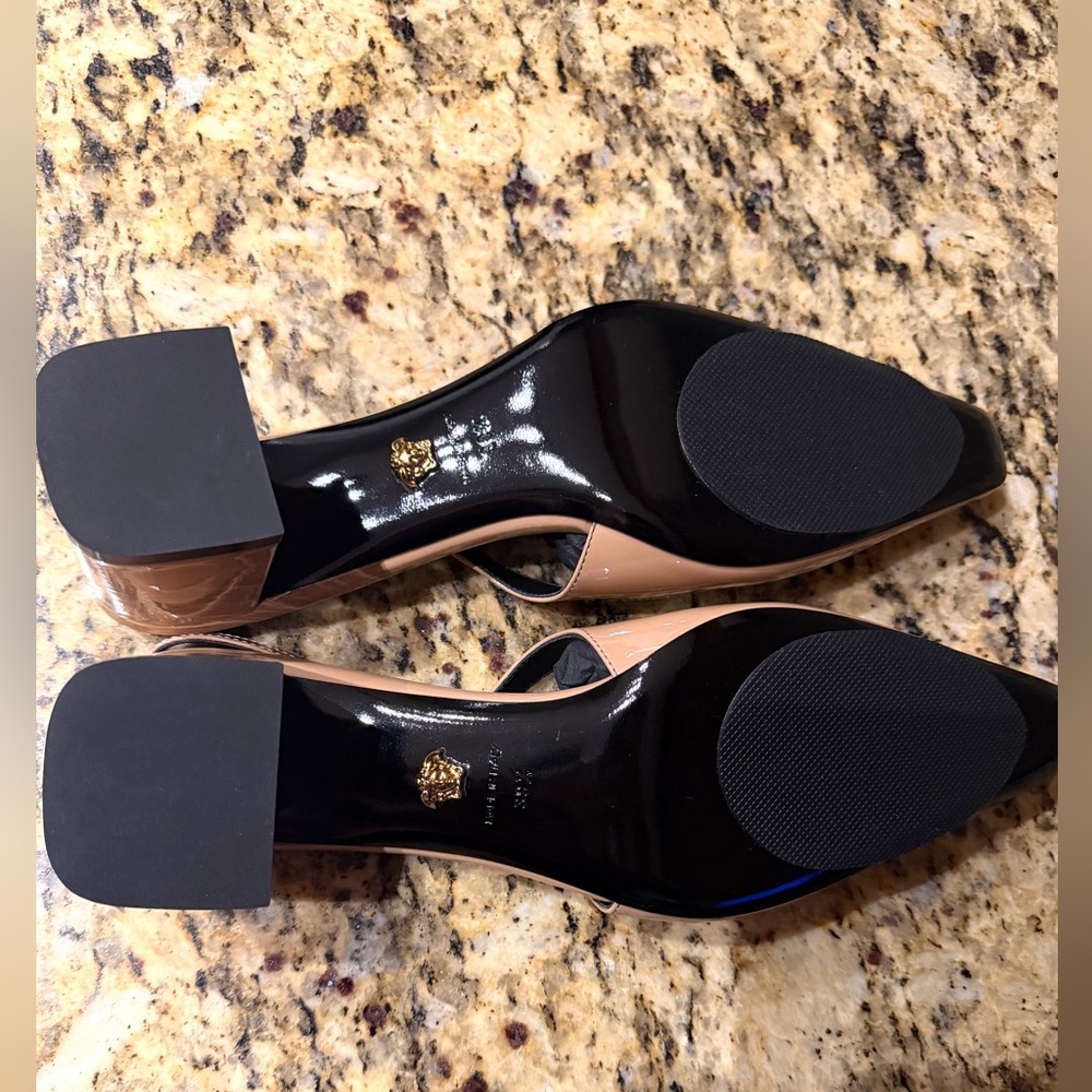 Versace Women's Nude Slingback Heels - Picture 5 of 10